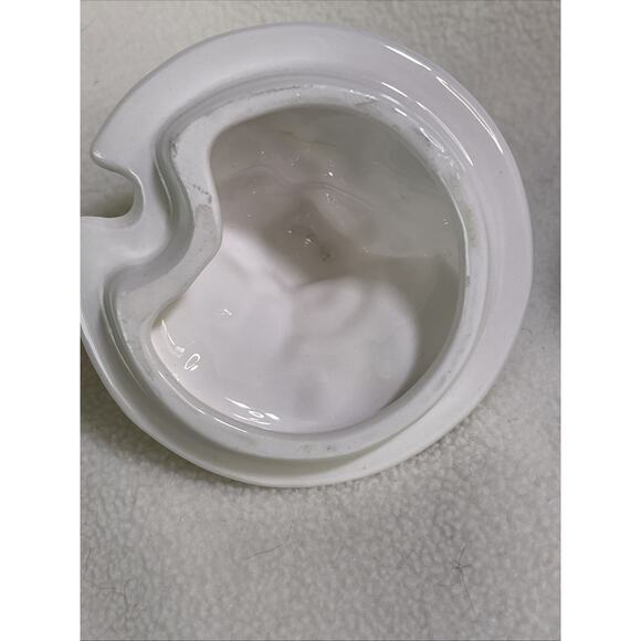 Lefton RUSTIC DAISY #3858 Embossed Daisies Yellow Accents JAM /JELLY & LID - Picture 6 of 8